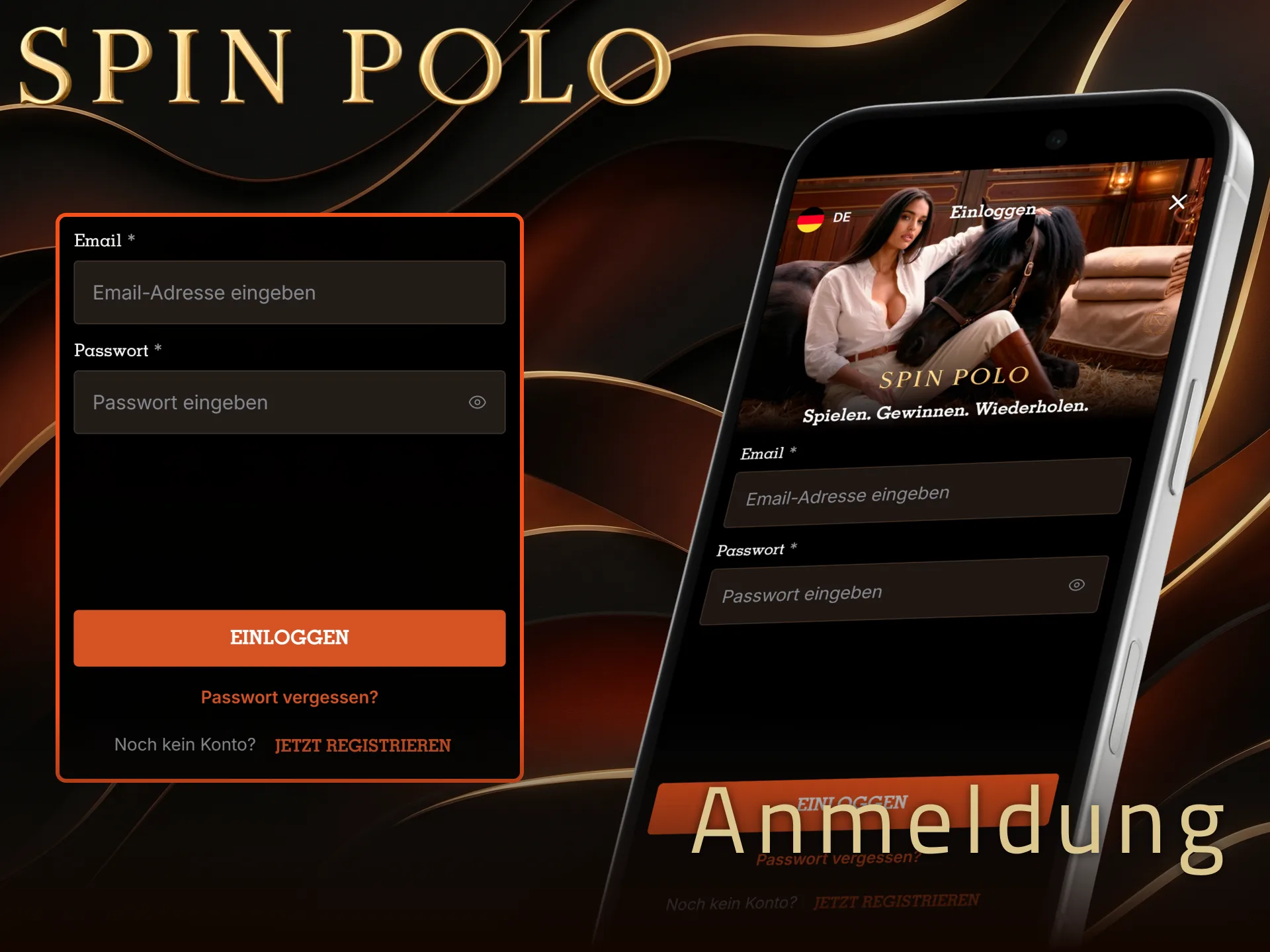 Melden Sie sich schnell und sicher über die mobile Spinpolo App an.