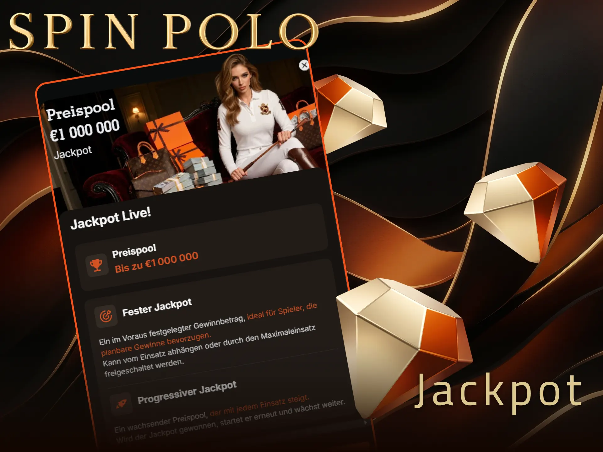 Gewinnen Sie den riesigen Jackpot bei Spinpolo mit Ihren Glückseinsätzen.