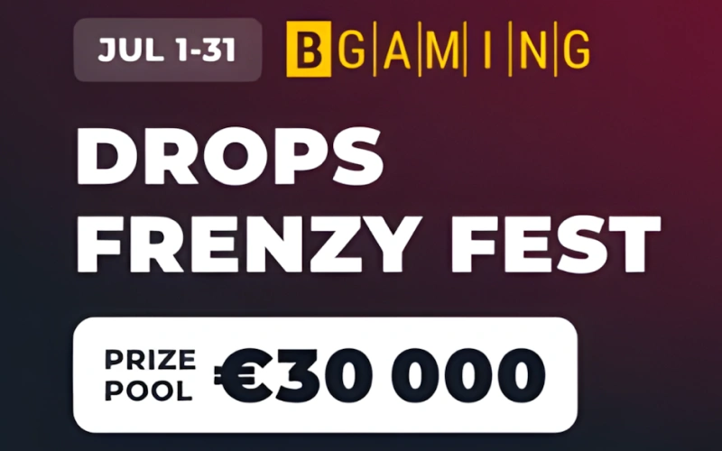 Nehmen Sie am BGaming Drops Frenzy Fest Turnier bei Spinpolo teil.
