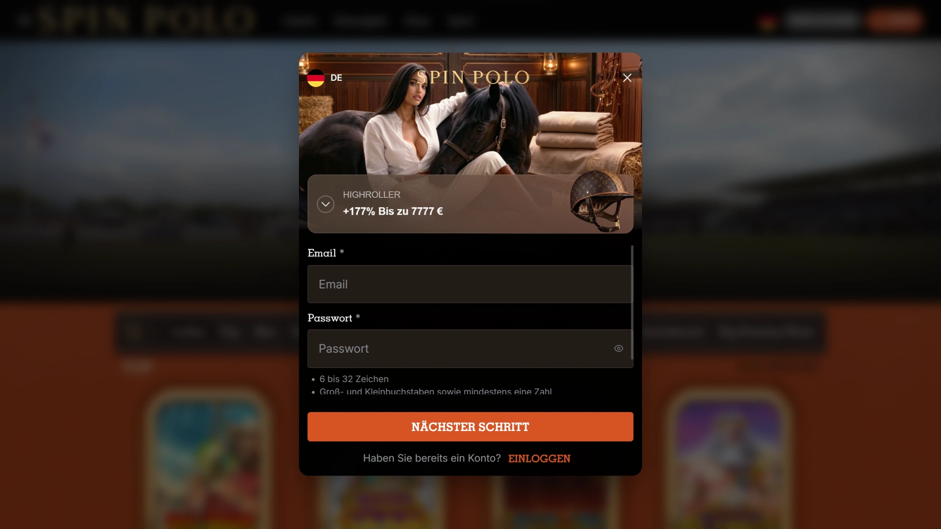 Registrieren Sie Ihr neues Spinpolo Konto für den perfekten Casino Einstieg.