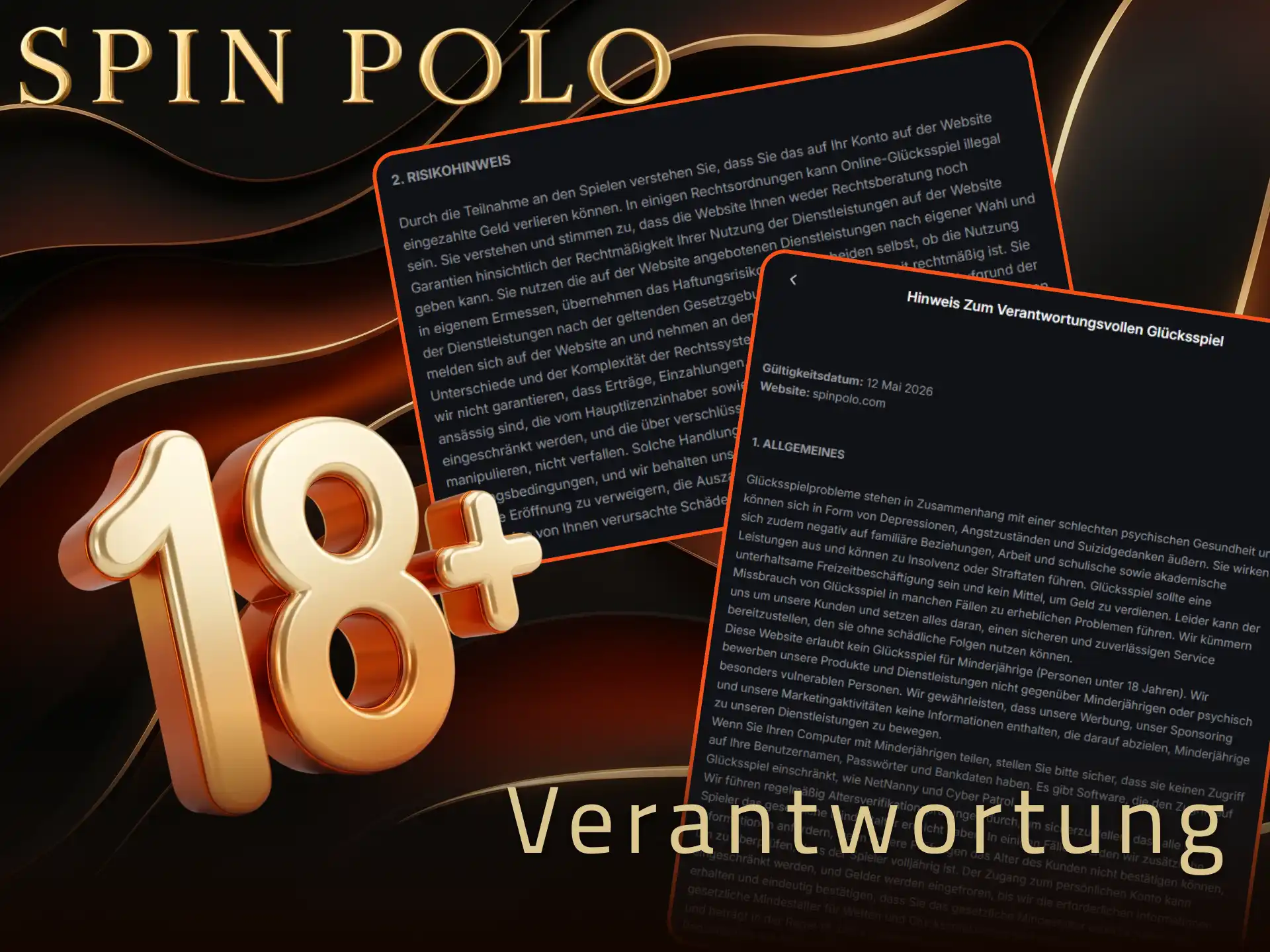 Aktivieren Sie den Spielerschutz für verantwortungsvolles Spielen auf der Spinpolo Startseite.