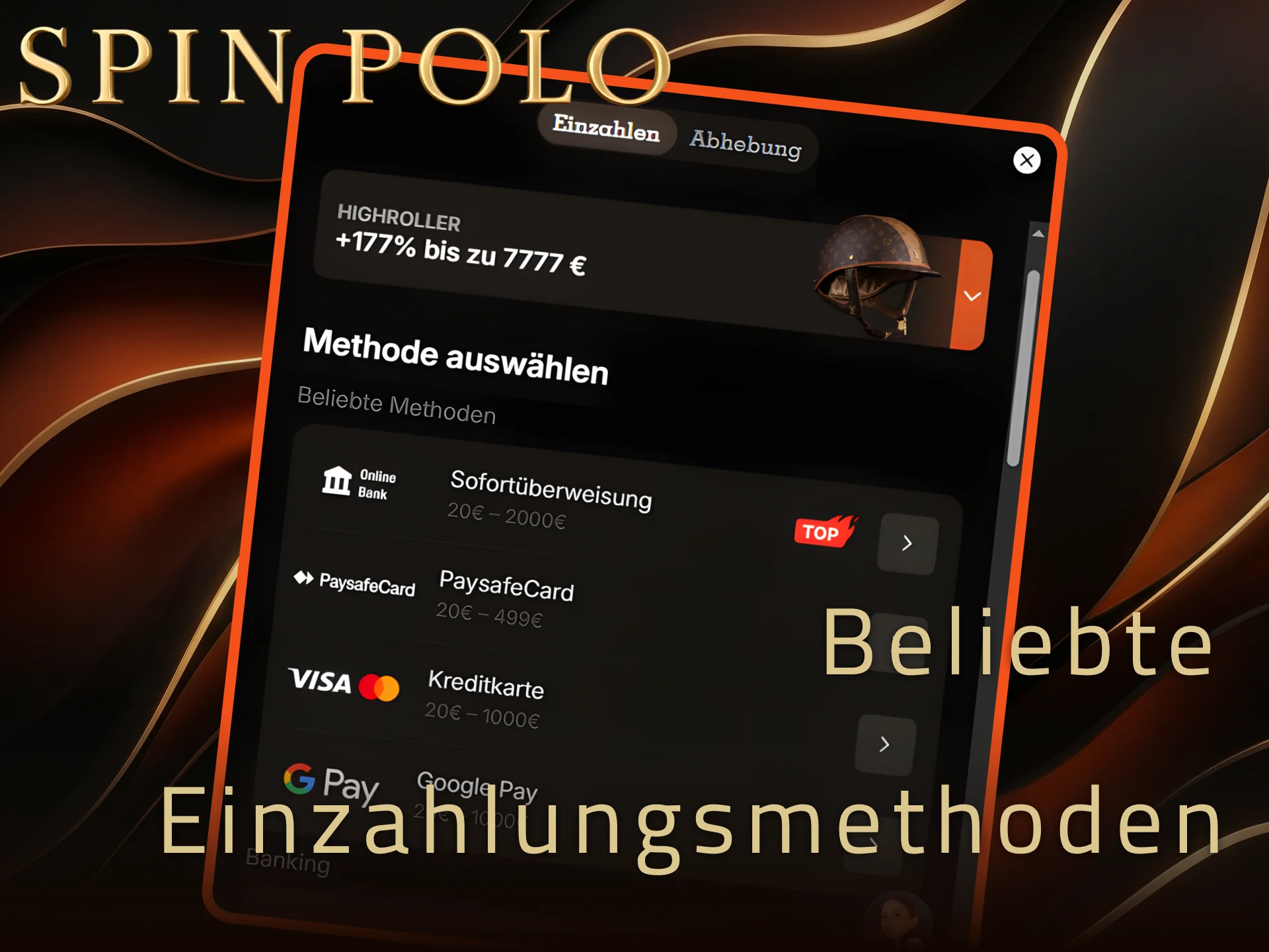 Nutzen Sie beliebte Einzahlungsmethoden bei Spinpolo für schnelles Guthaben in Deutschland.