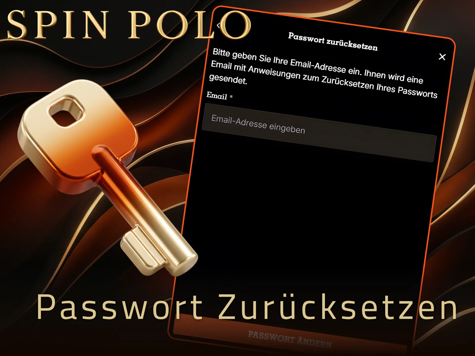 Setzen Sie Ihr Spinpolo Passwort auf der Registrierungsseite einfach wieder zurück.